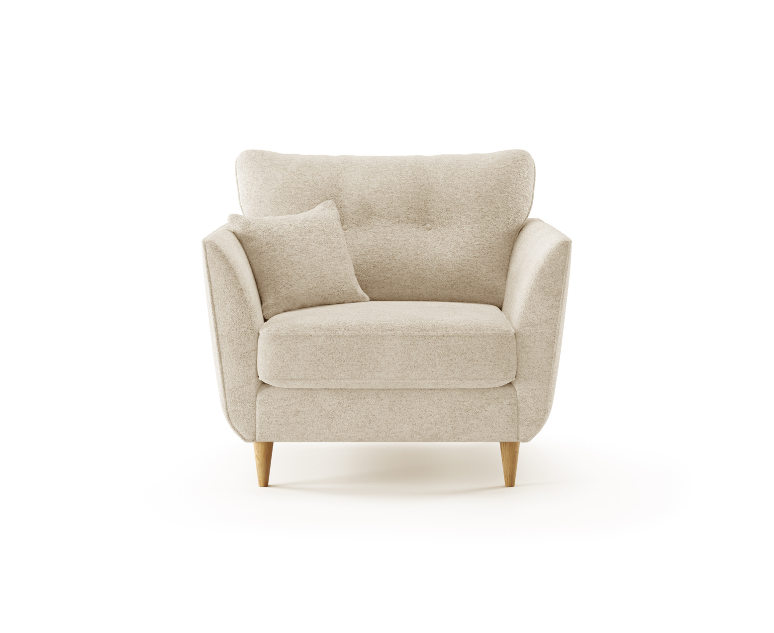 Capri Natural Boucle Fabric Armchair