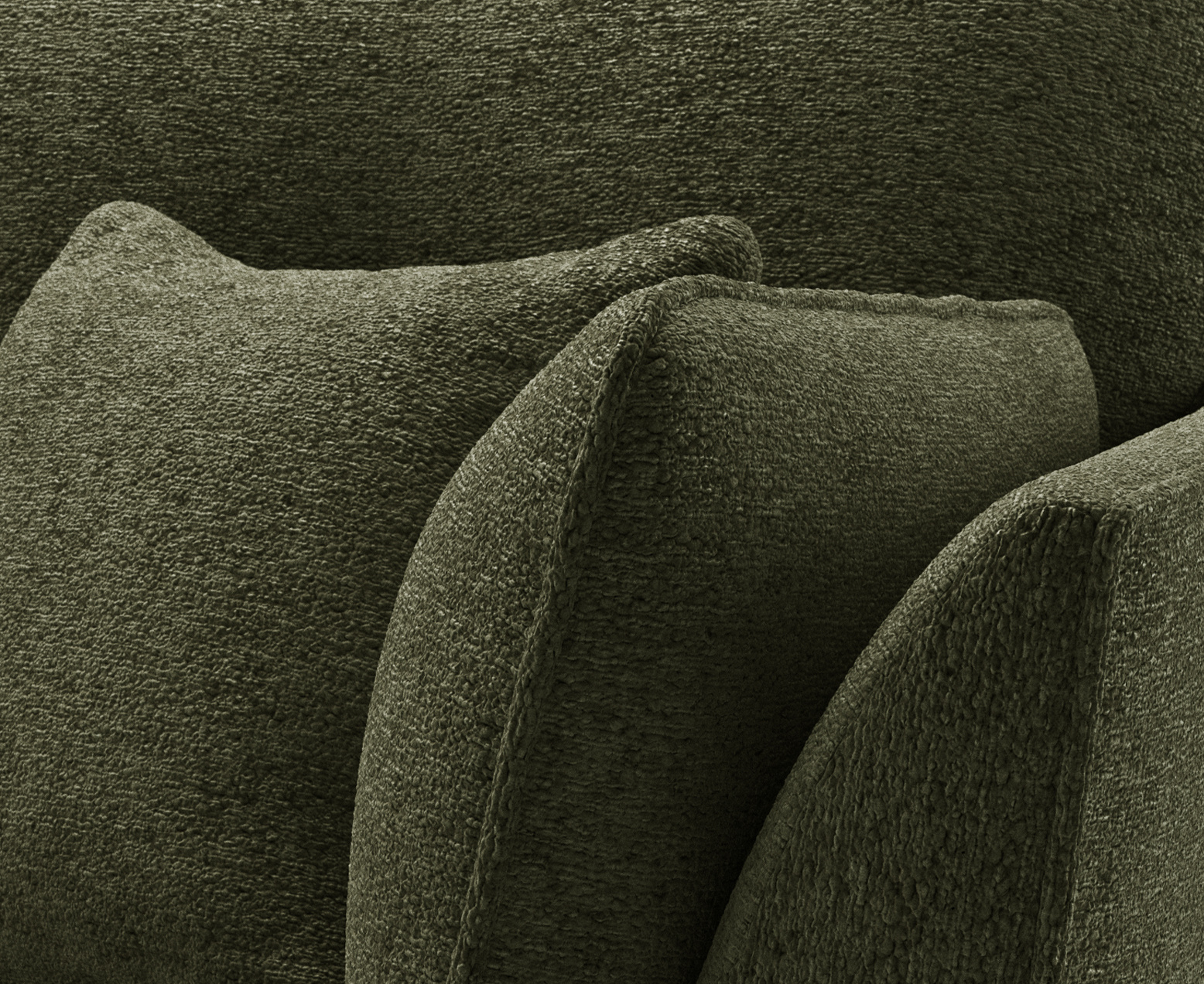 Photo 3 of Capri emerald boucle fabric 2 seater sofa