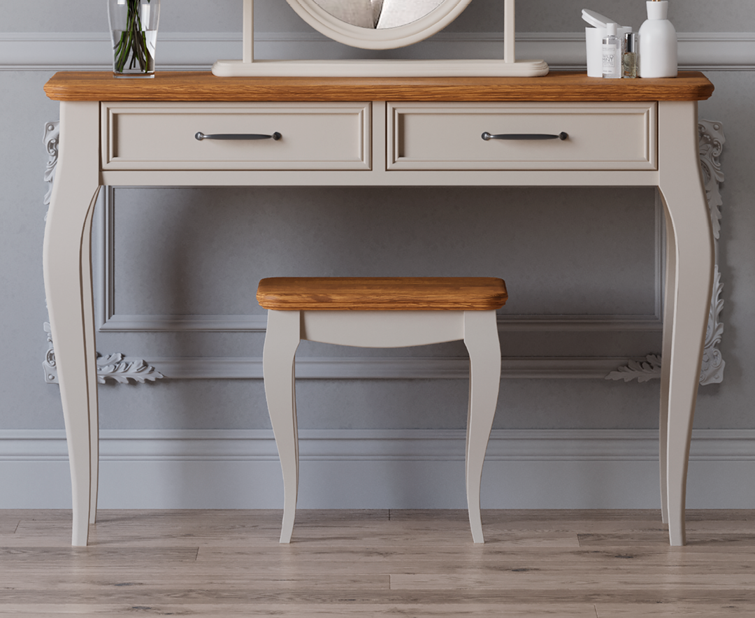 Chateau Oak and Soft White Painted Dressing Table