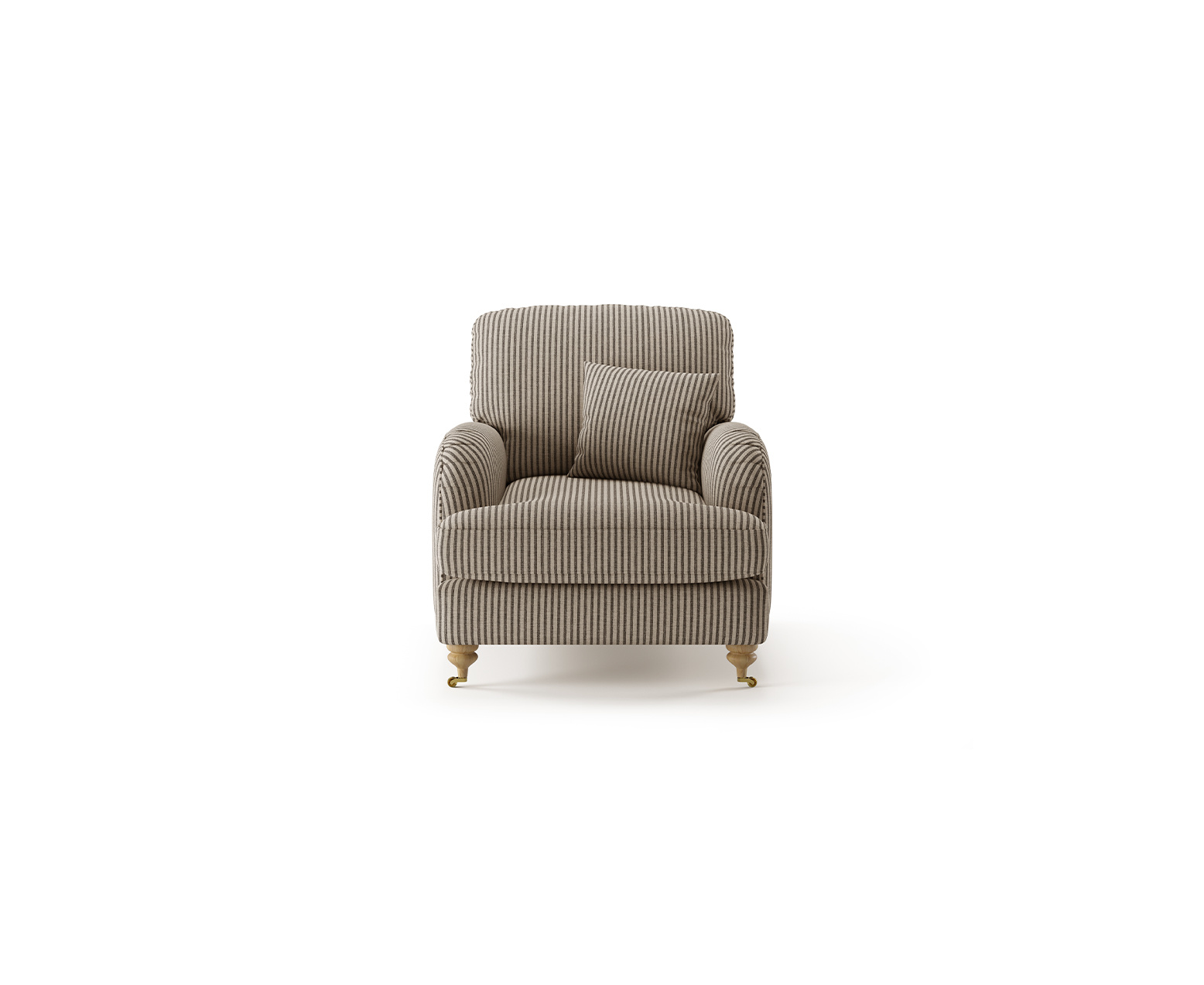 Chilworth Cove Grey Striped Fabric Armchair