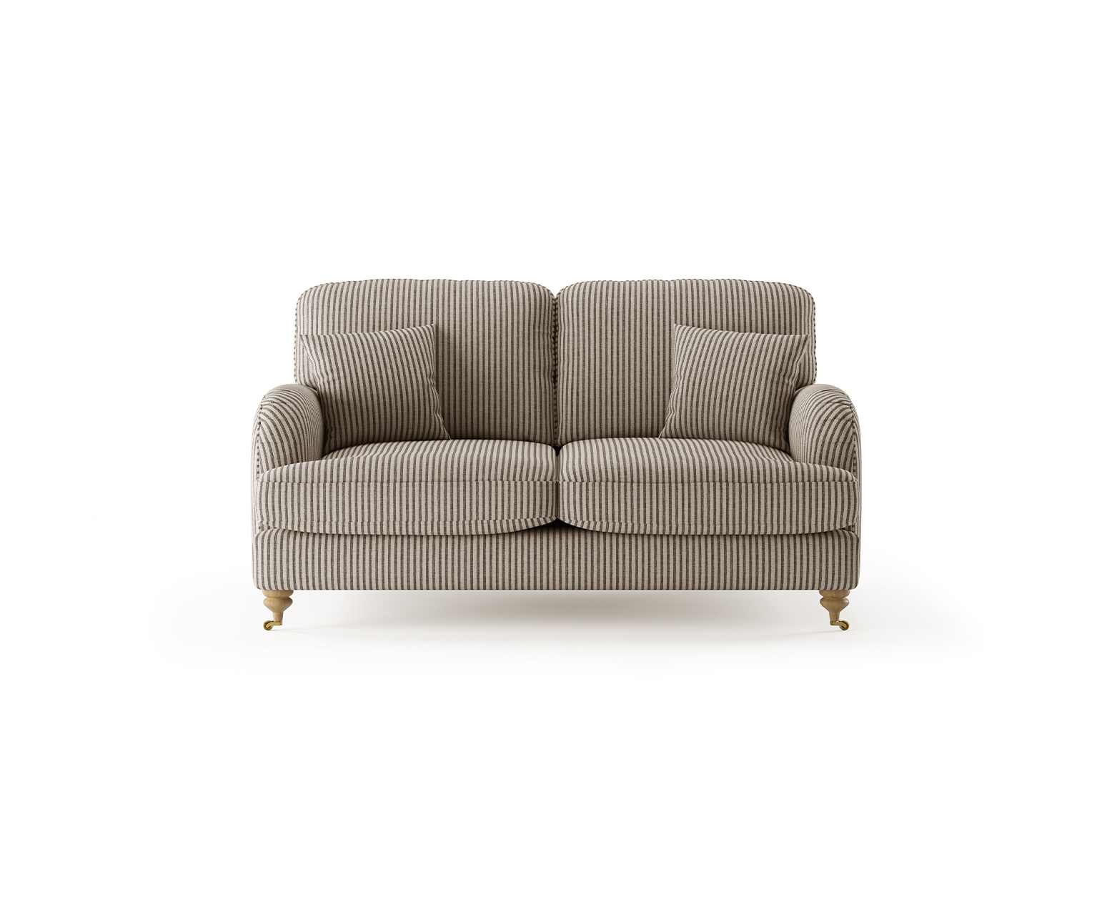 Chilworth Cove Grey Striped Fabric 2 Seater Sofa