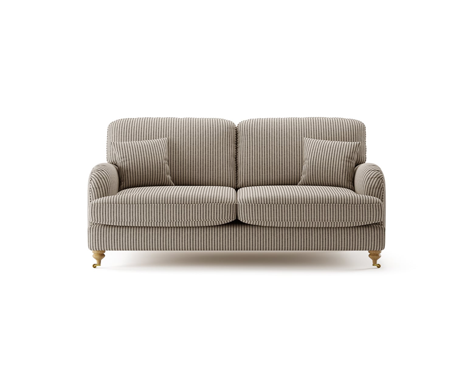 Chilworth Cove Grey Striped Fabric 3 Seater Sofa