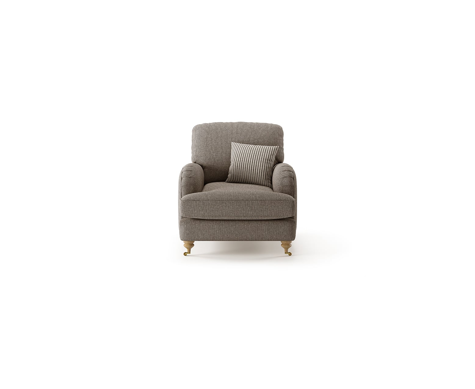 Chilworth Grey Fabric Armchair with Grey Cushion