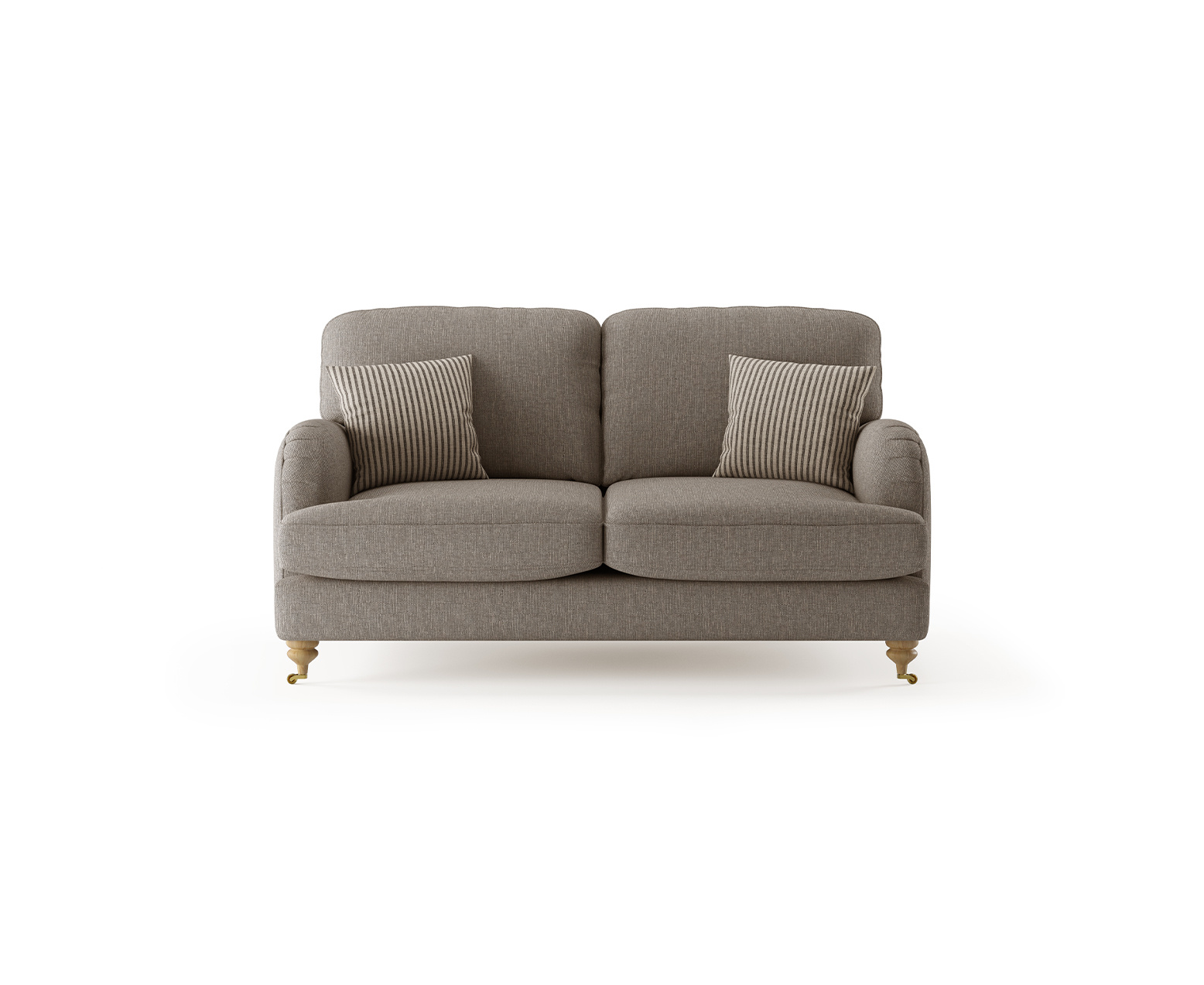 Chilworth Grey Fabric 2 Seater Sofa with Grey Cushions