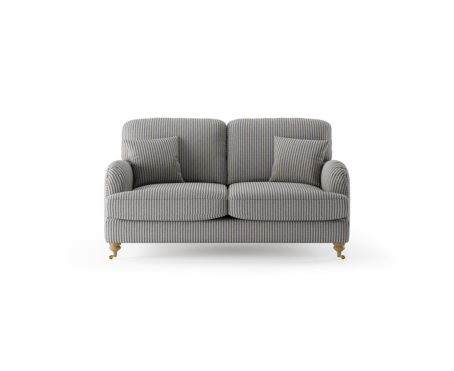 Chilworth Cove Navy Striped Fabric 2 Seater Sofa