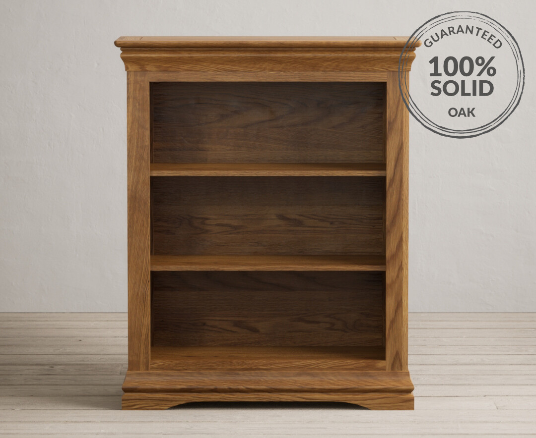 Burford Rustic Solid Oak Small Bookcase | Oak&More