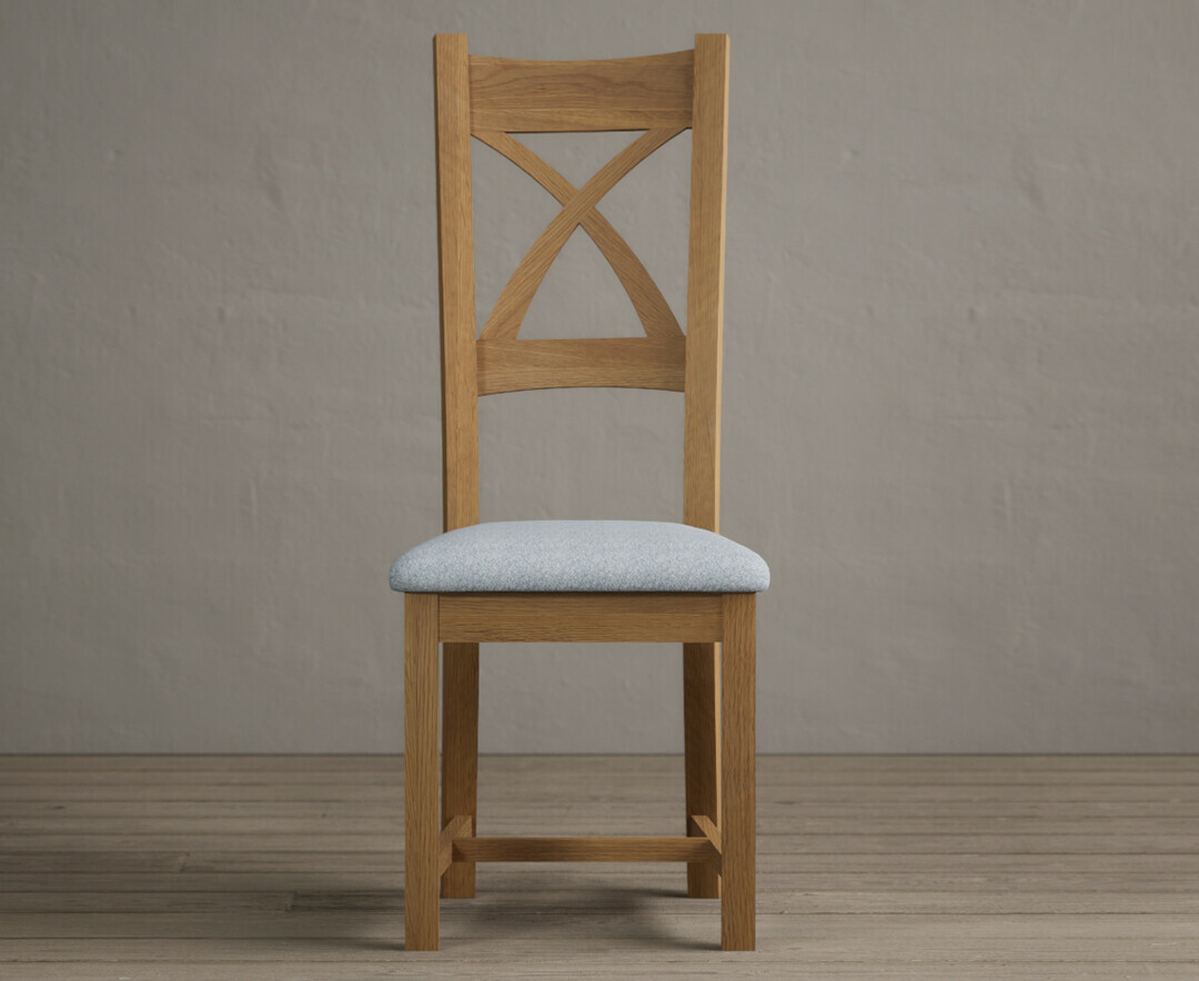 Extending Buxton 180cm Solid Oak Dining Table with 10 Light Grey Natural Chairs