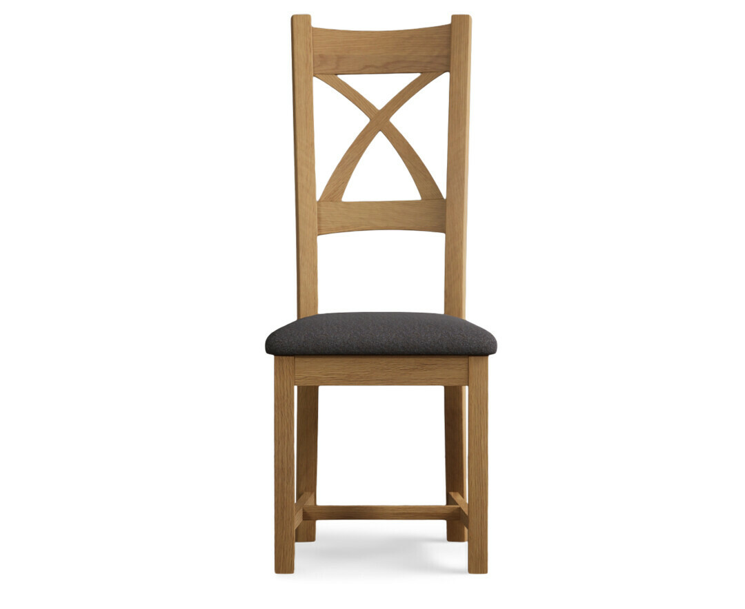 Charcoal Grey Natural Solid Oak Chairs