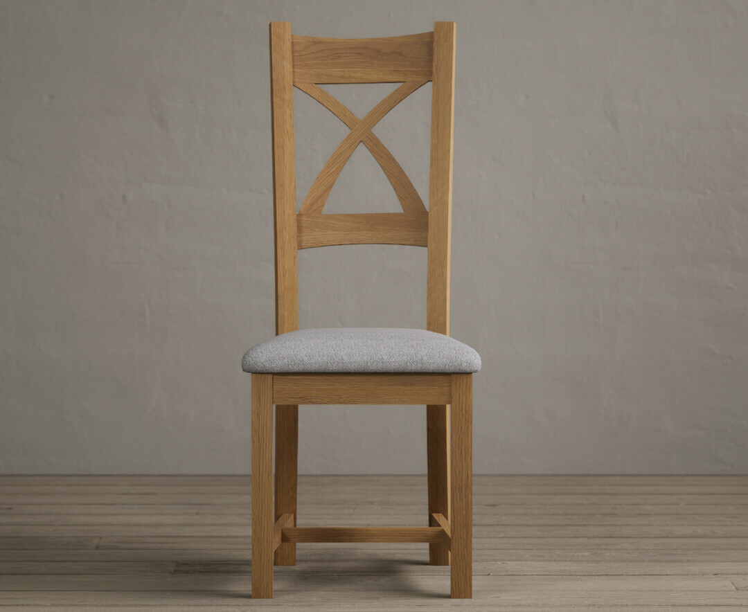 Hertford 120cm Fixed Top Solid Oak Dining Table with 6 Oak Natural Chairs