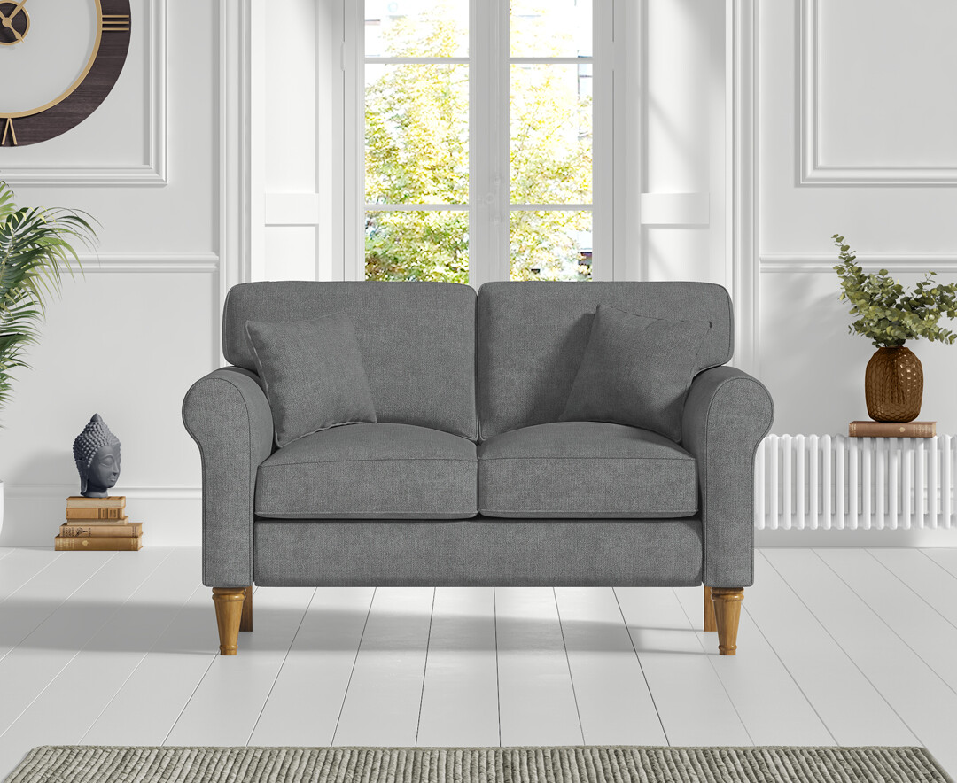 Darwin Charcoal Grey Fabric Two Seater Sofa