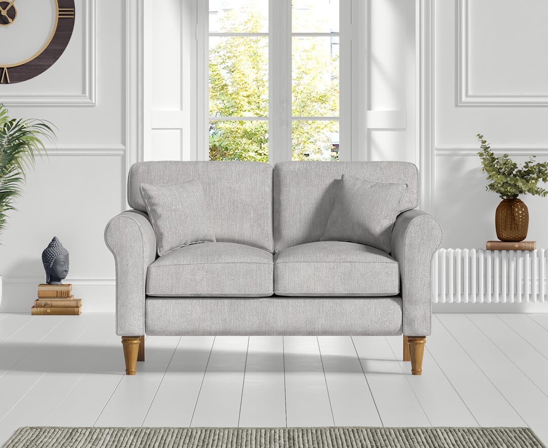 Darwin Light Grey Fabric Two Seater Sofa
