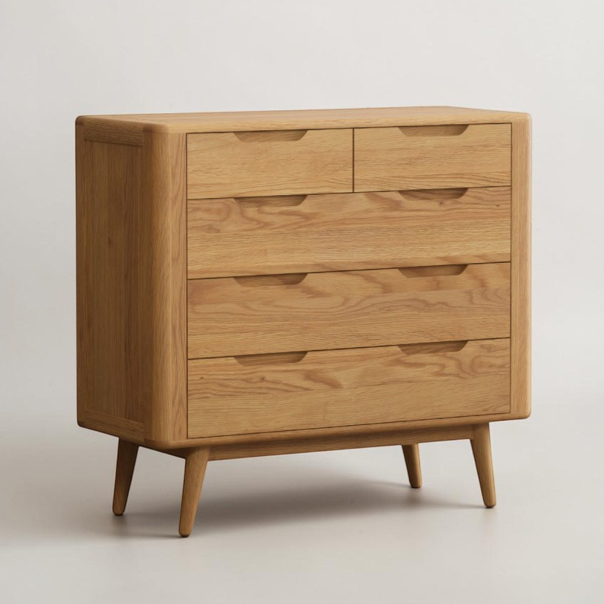 Rosa Solid Oak 2 Over 3 Chest Of Drawers