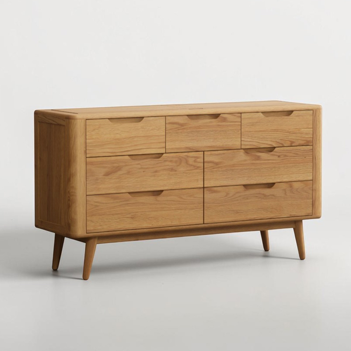 Rosa Solid Oak 3 Over 4 Wide Chest Of Drawers
