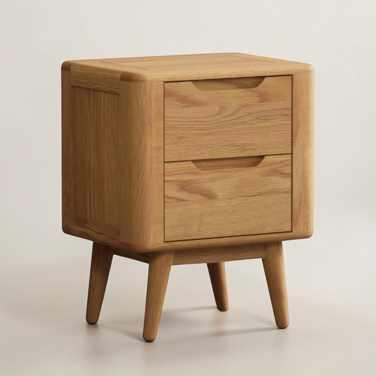 Rosa Solid Oak 2 Drawer Bedside Chest
