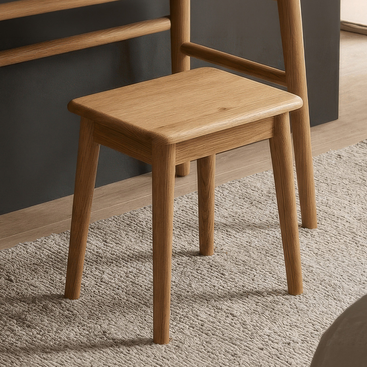 Rosa Solid Oak Dressing Table Stool