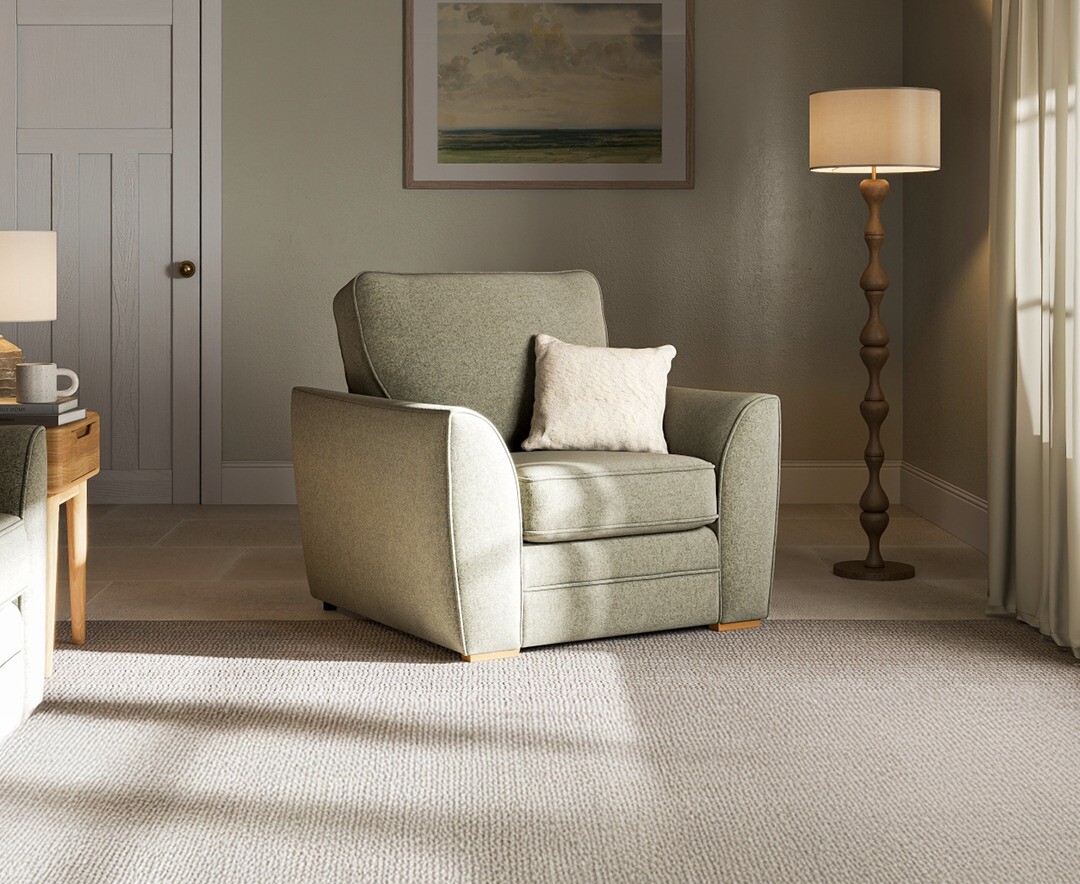 Bella Olive Fabric Armchair