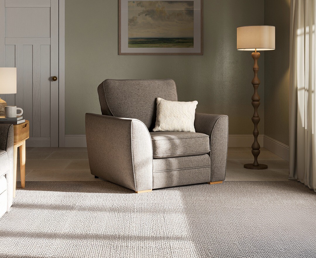 Bella Mocha Fabric Armchair