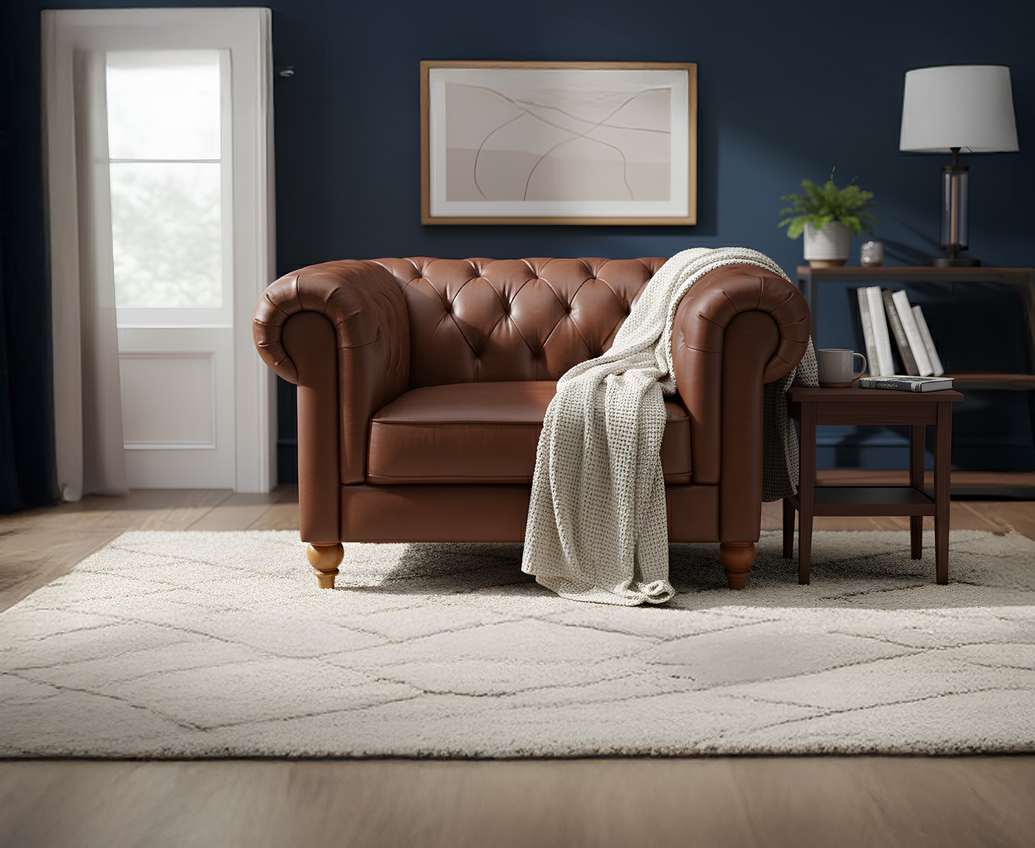 Jameson Chestnut Leather Armchair