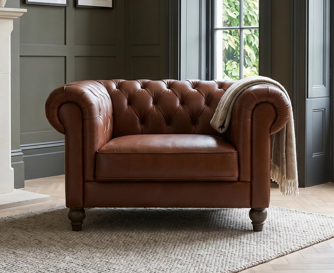 Jameson Chestnut Leather Armchair