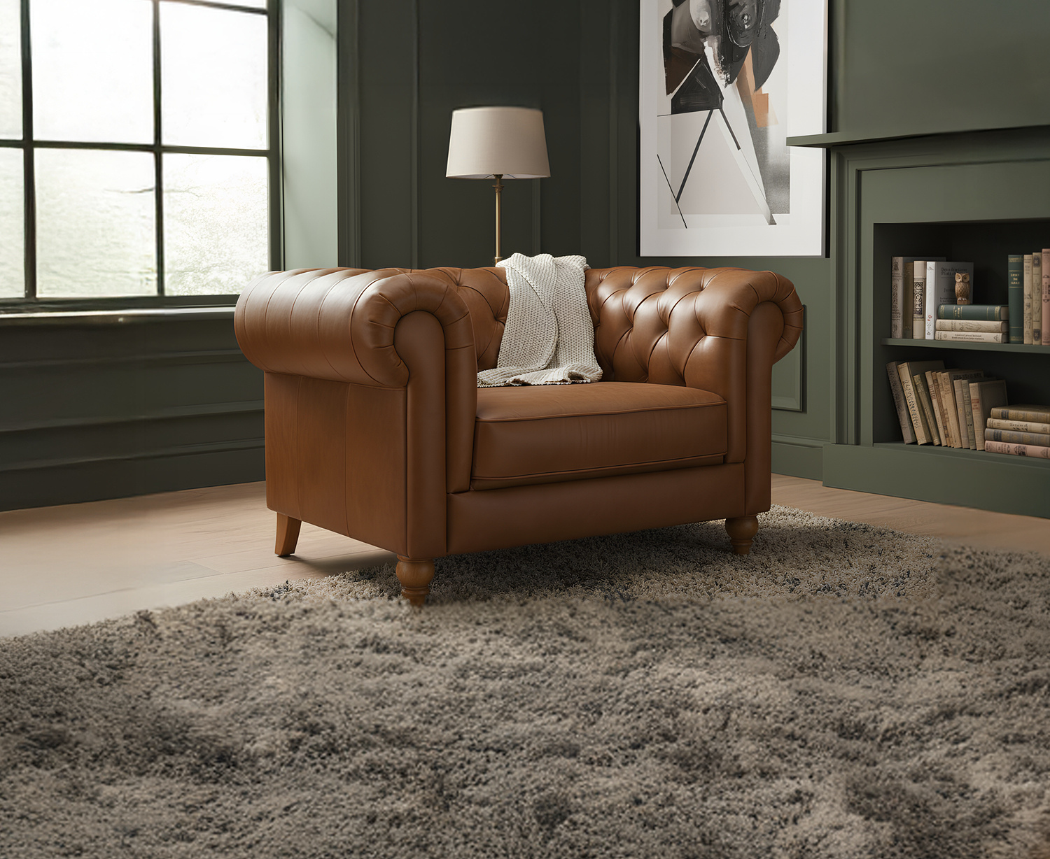 Jameson Cognac Leather Armchair