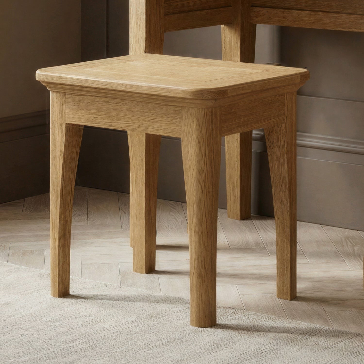 Cambridge Solid Oak Dressing Stool