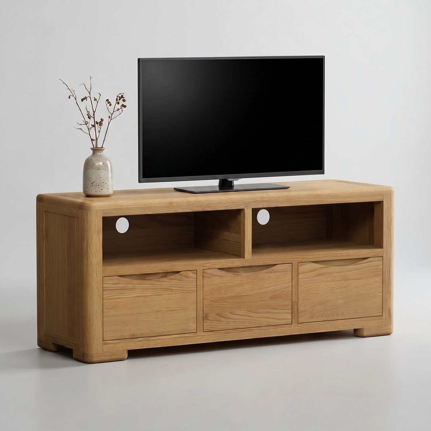 Harper Solid Oak Large Tv Cabinet