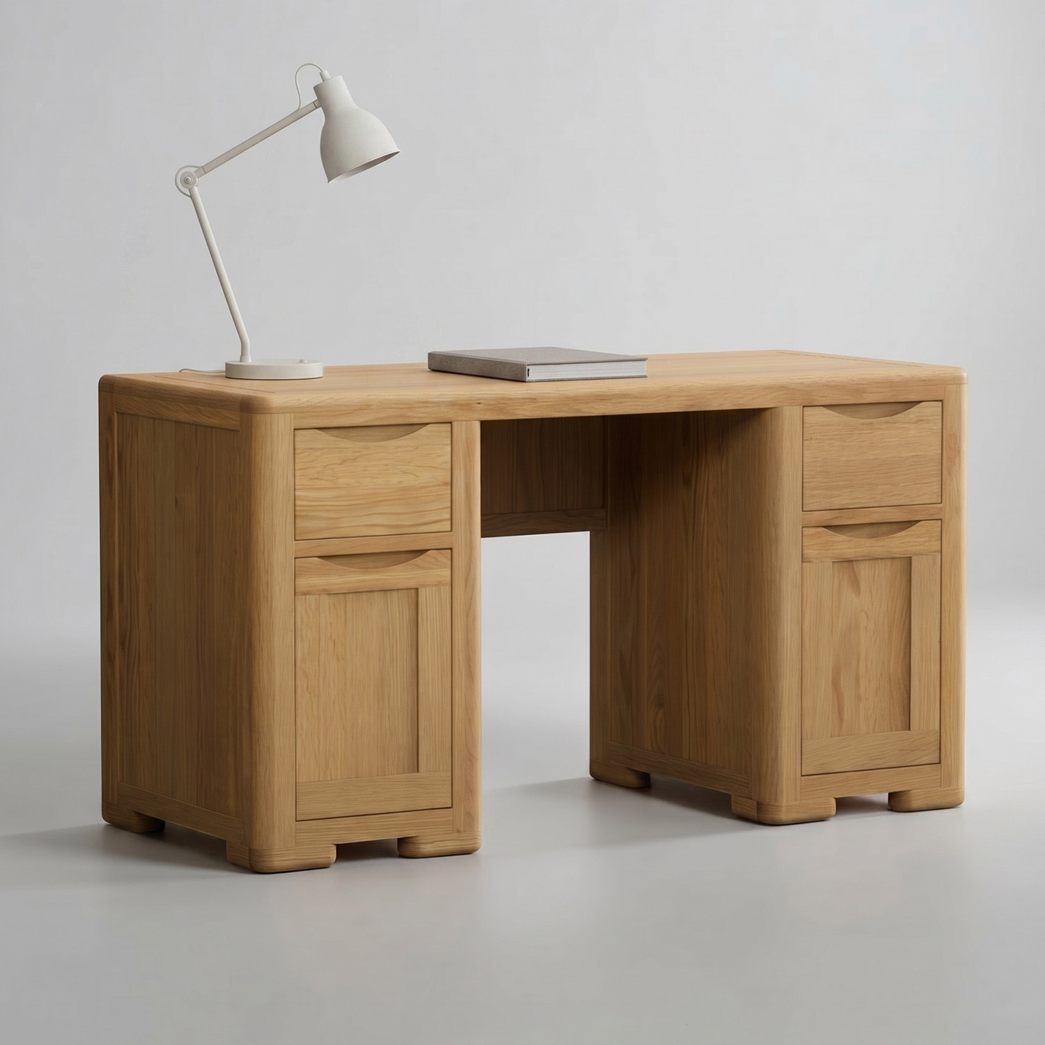 Harper Solid Oak Computer Desk