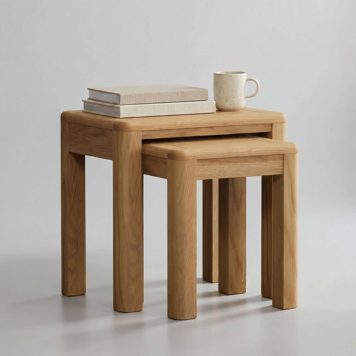 Harper Solid Oak Nest Of Tables
