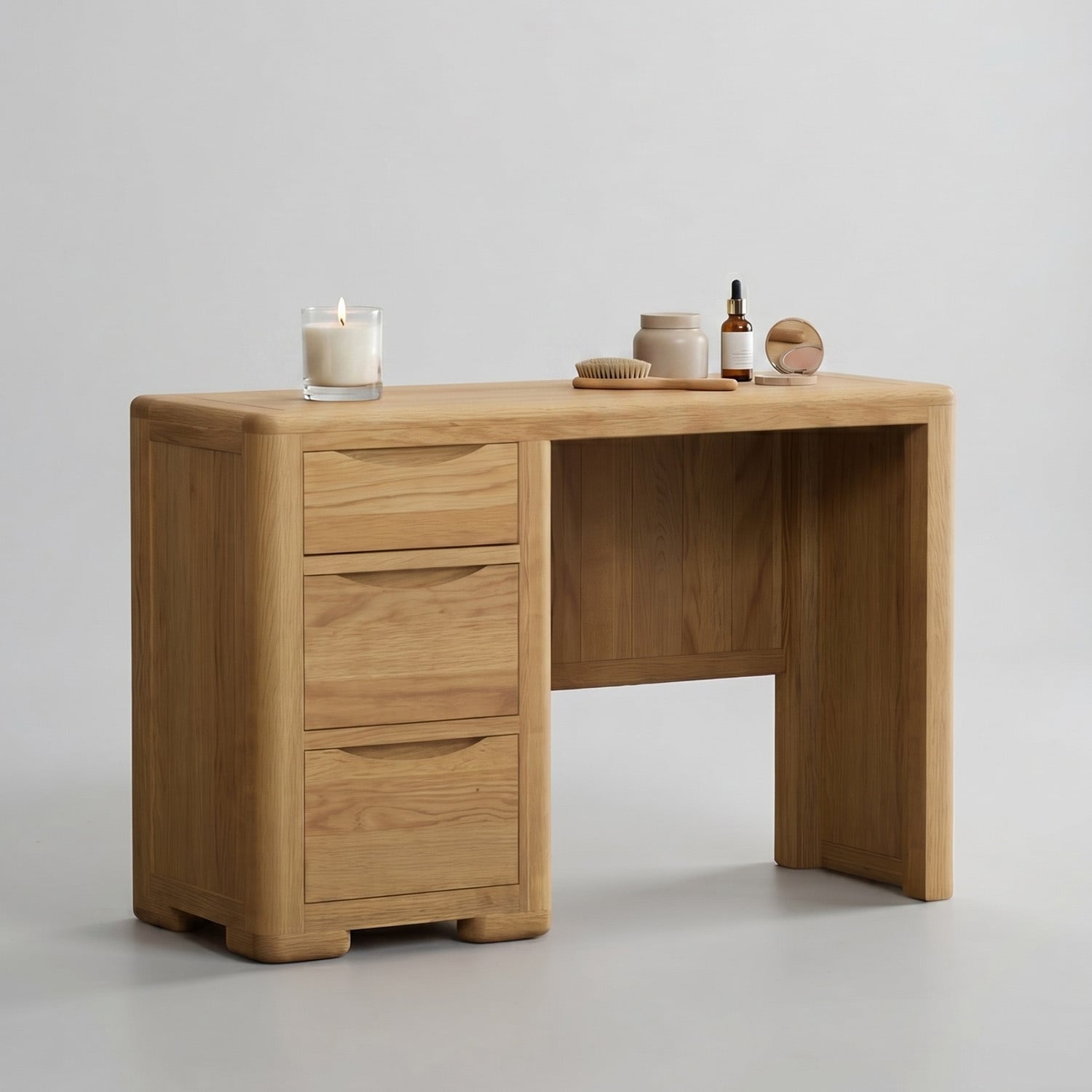 Harper Solid Oak Dressing Table Compact Desk