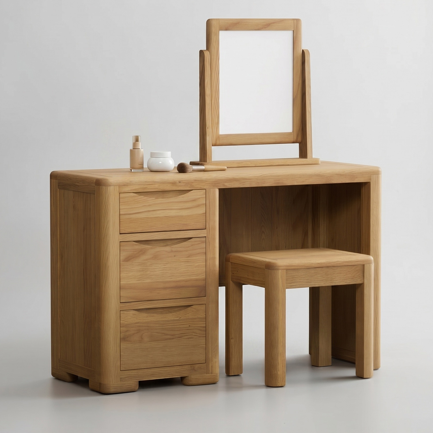 Harper Solid Oak Dressing Table Set