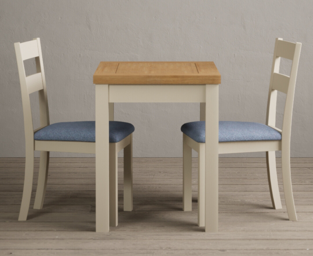 York 150cm Solid Oak Dining Table with 4 Light Grey York Chairs and 2 Oak Benches