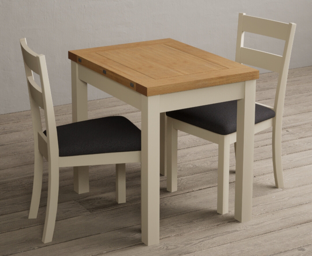 York 150cm Solid Oak Dining Table with 4 Light Grey York Chairs and 2 Oak Benches