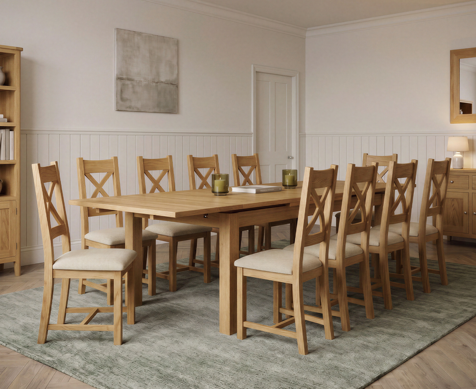 Colby 200cm Oval White Marble Dining Table with 6 Grey Lorenzo Chairs