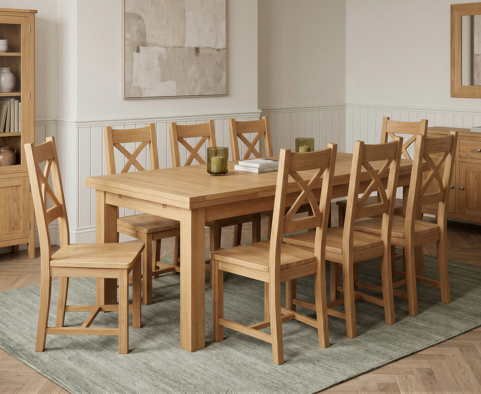 Colby 200cm Oval White Marble Dining Table with 6 Grey Lorenzo Chairs