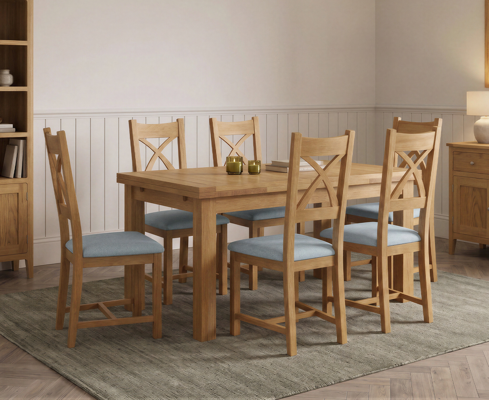 Colby 200cm Oval White Marble Dining Table with 6 Grey Lorenzo Chairs