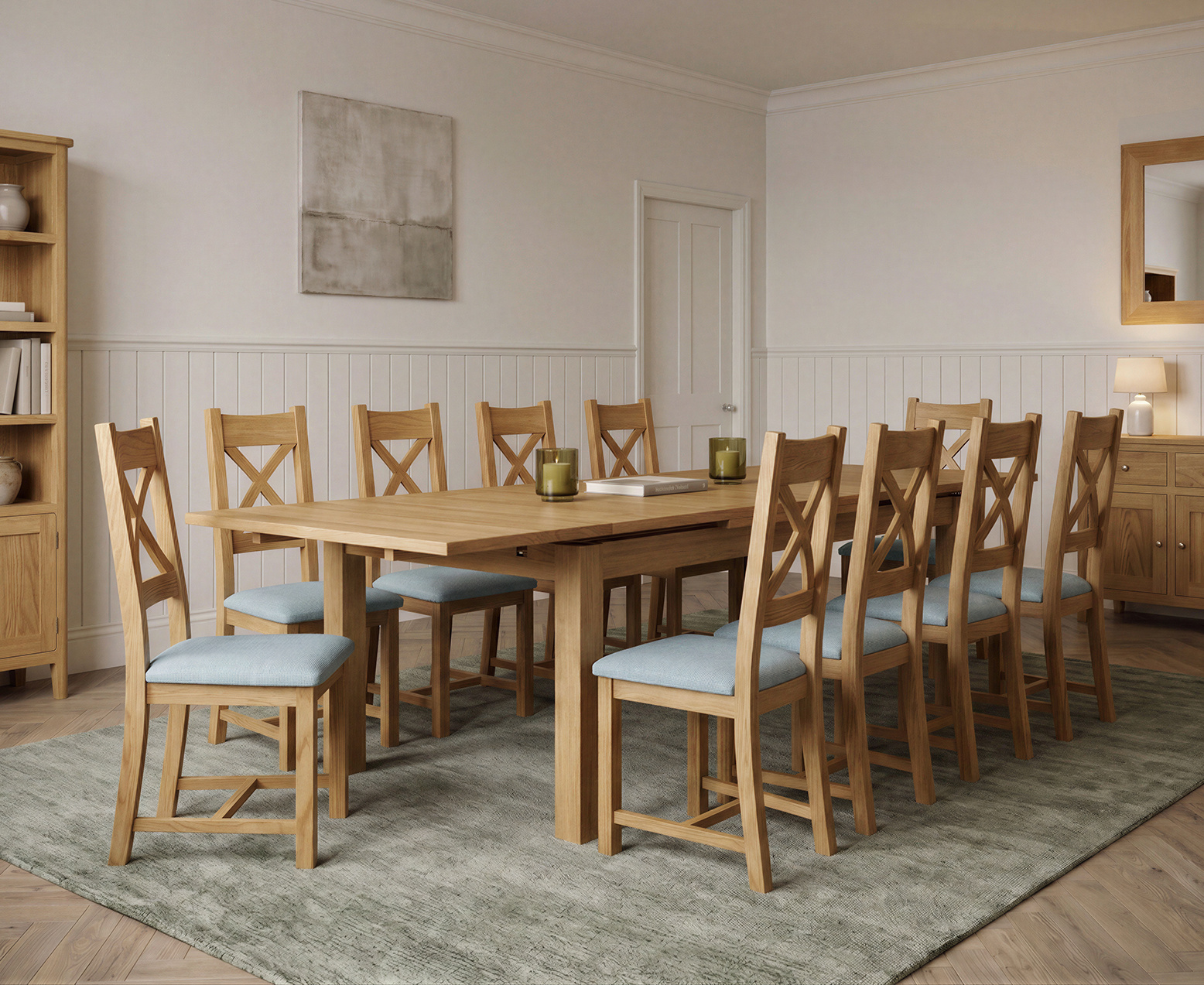 Colby 200cm Oval White Marble Dining Table with 6 Grey Lorenzo Chairs