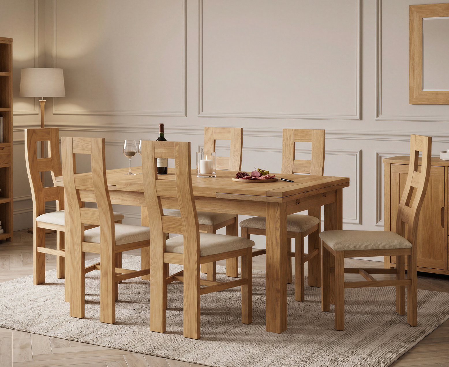 Colby 200cm Oval White Marble Dining Table with 6 Grey Lorenzo Chairs