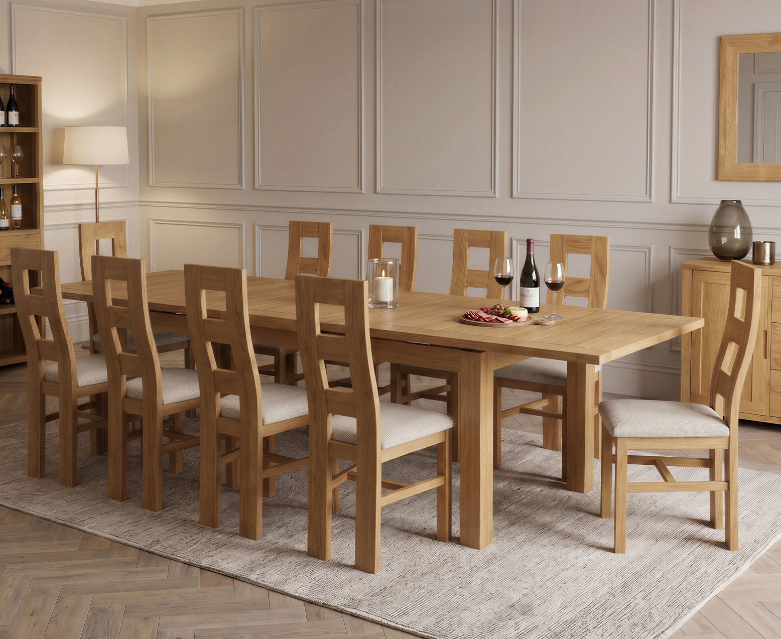 Carvelle 200cm Brown Pedestal Marble Dining Table