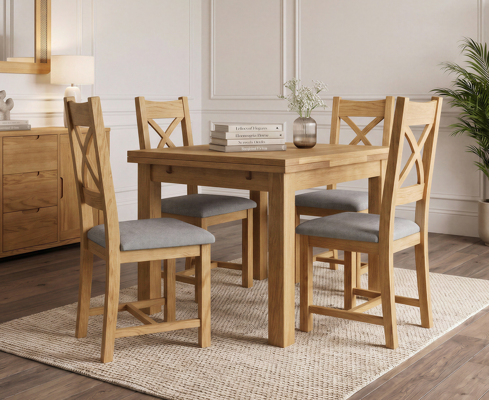 Colby 200cm Oval White Marble Dining Table with 6 Grey Sienna Chairs