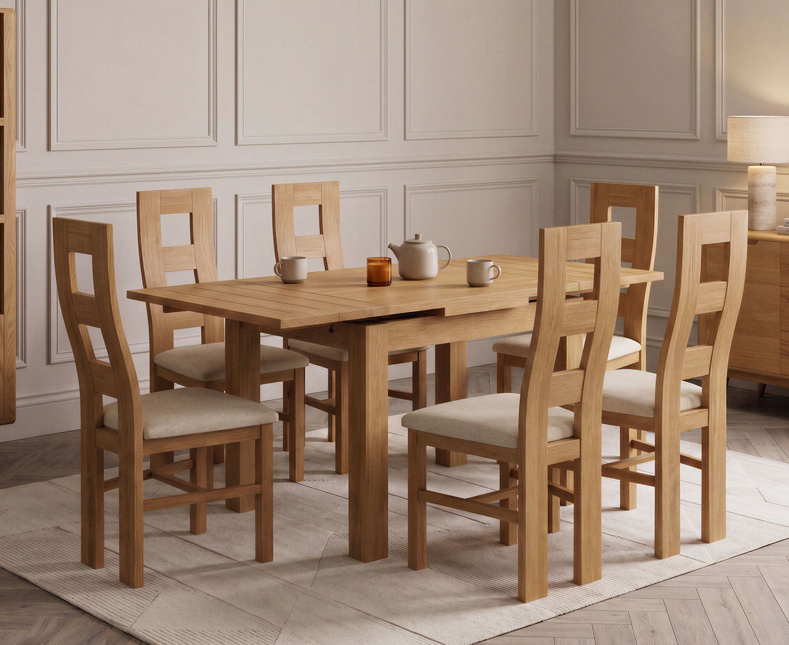 Colby 200cm Oval White Marble Dining Table with 6 Grey Sienna Chairs