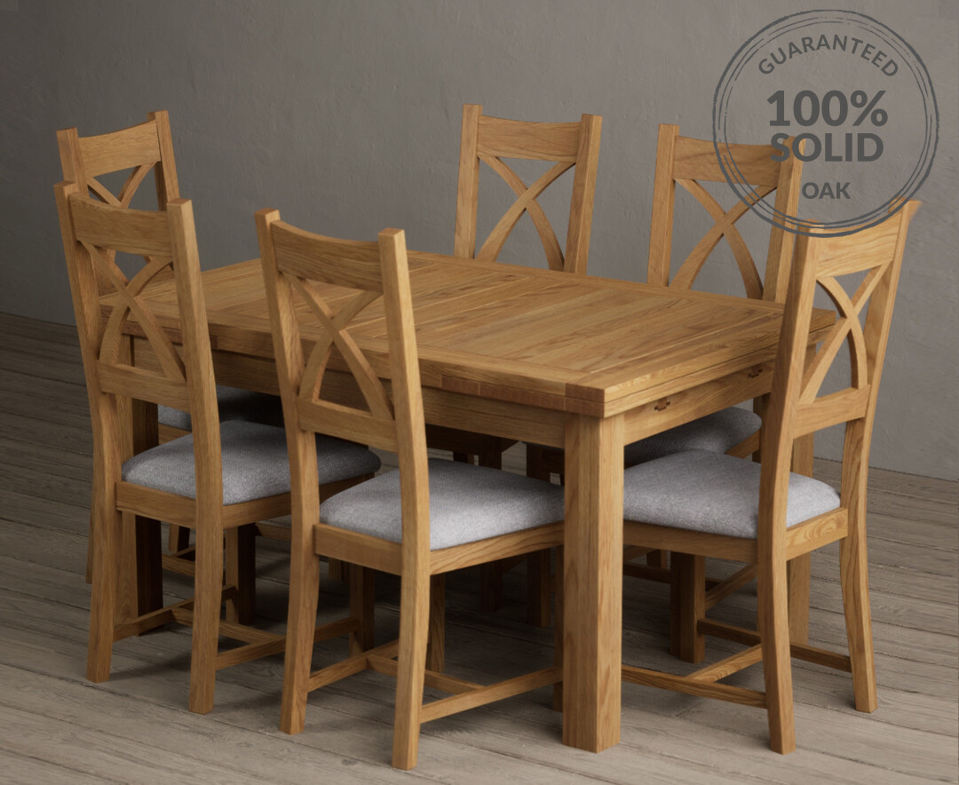 York 150cm Solid Oak Dining Table and 150 Oak Benches