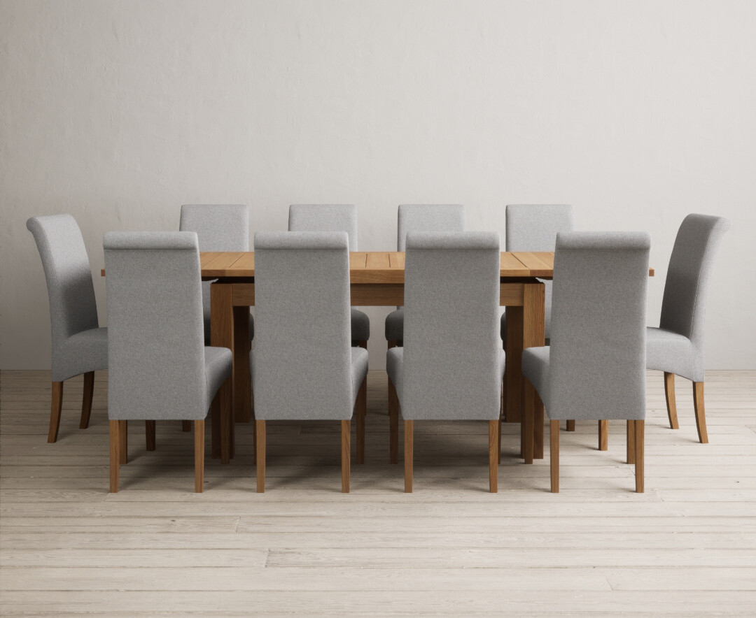 Extending Hertford 100cm - 130cm Oak and Soft White Painted Pedestal Dining Table