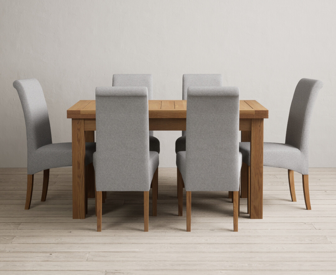 Colby 200cm Oval White Marble Dining Table with 6 Grey Sienna Chairs