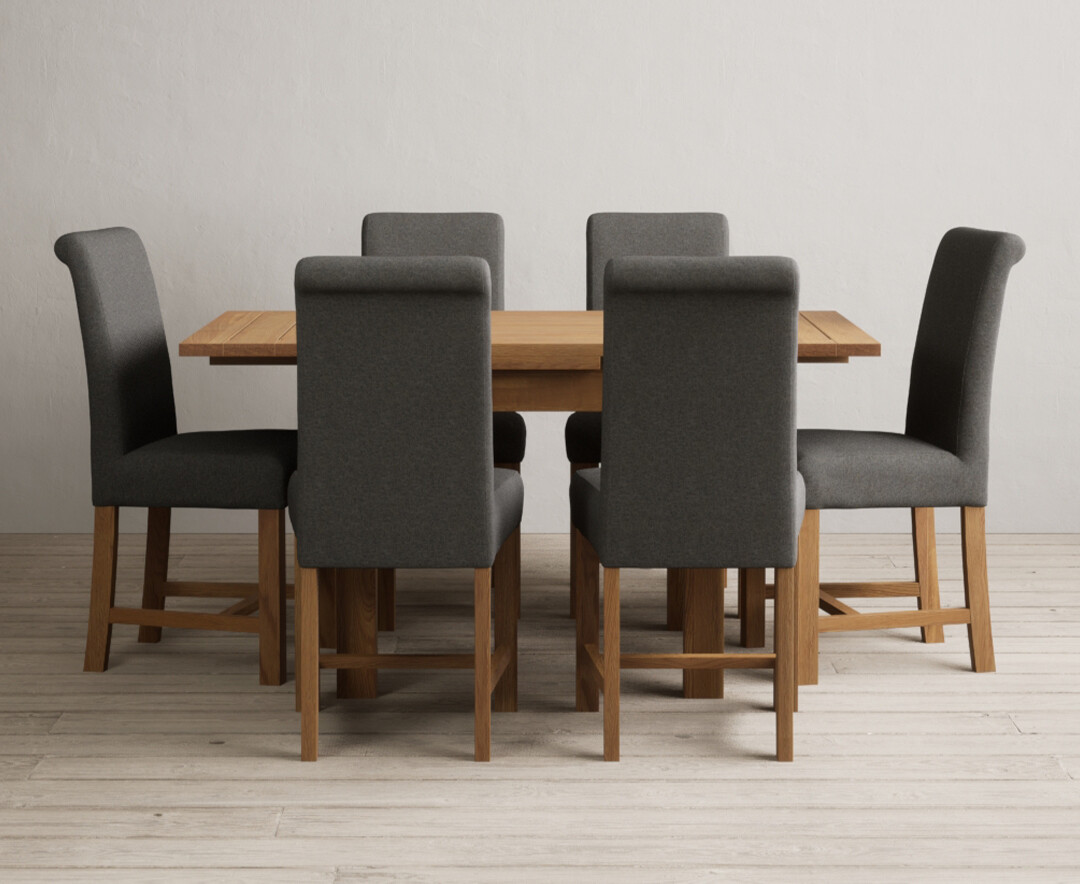 Extending Hertford 100cm - 130cm Oak and Soft White Painted Pedestal Dining Table