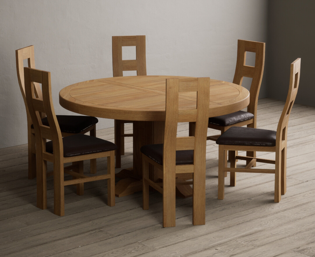 York 150cm Solid Oak Dining Table with 4 Light Grey York Chairs and 2 Oak Benches