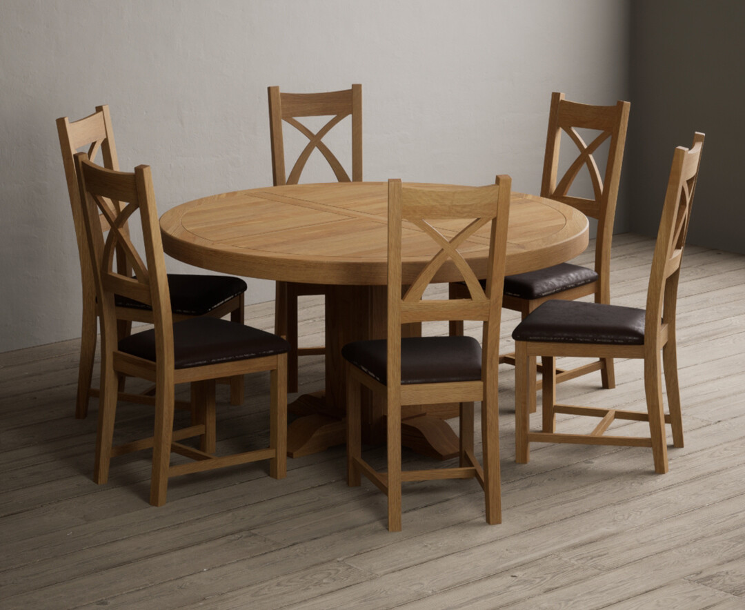 York 150cm Solid Oak Dining Table with 4 Light Grey York Chairs and 2 Oak Benches