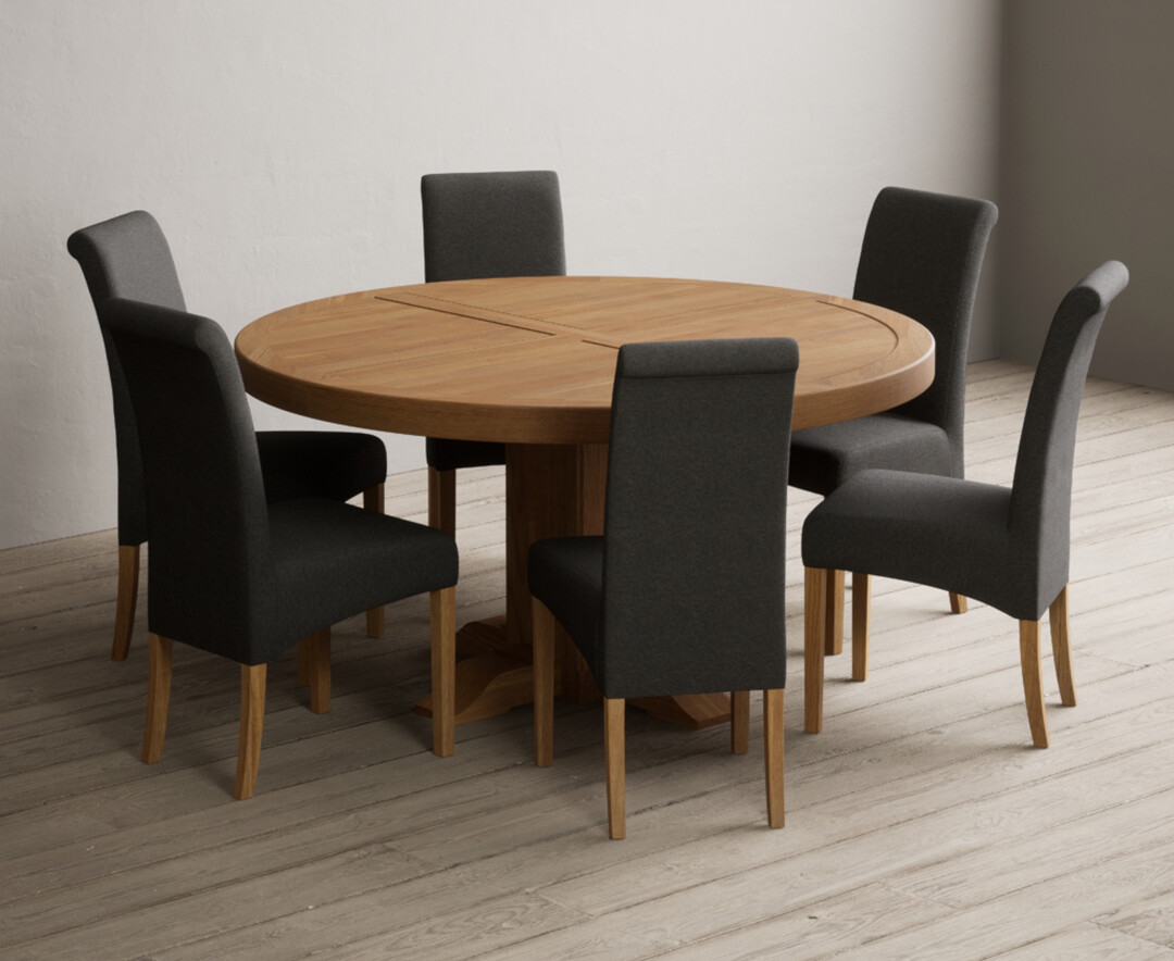 York 150cm Solid Oak Dining Table with 4 Light Grey York Chairs and 2 Oak Benches