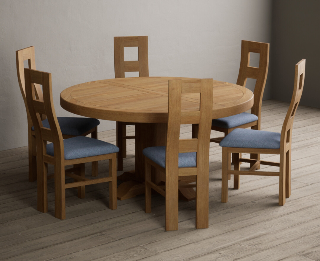 York 150cm Solid Oak Dining Table with 4 Light Grey York Chairs and 2 Oak Benches