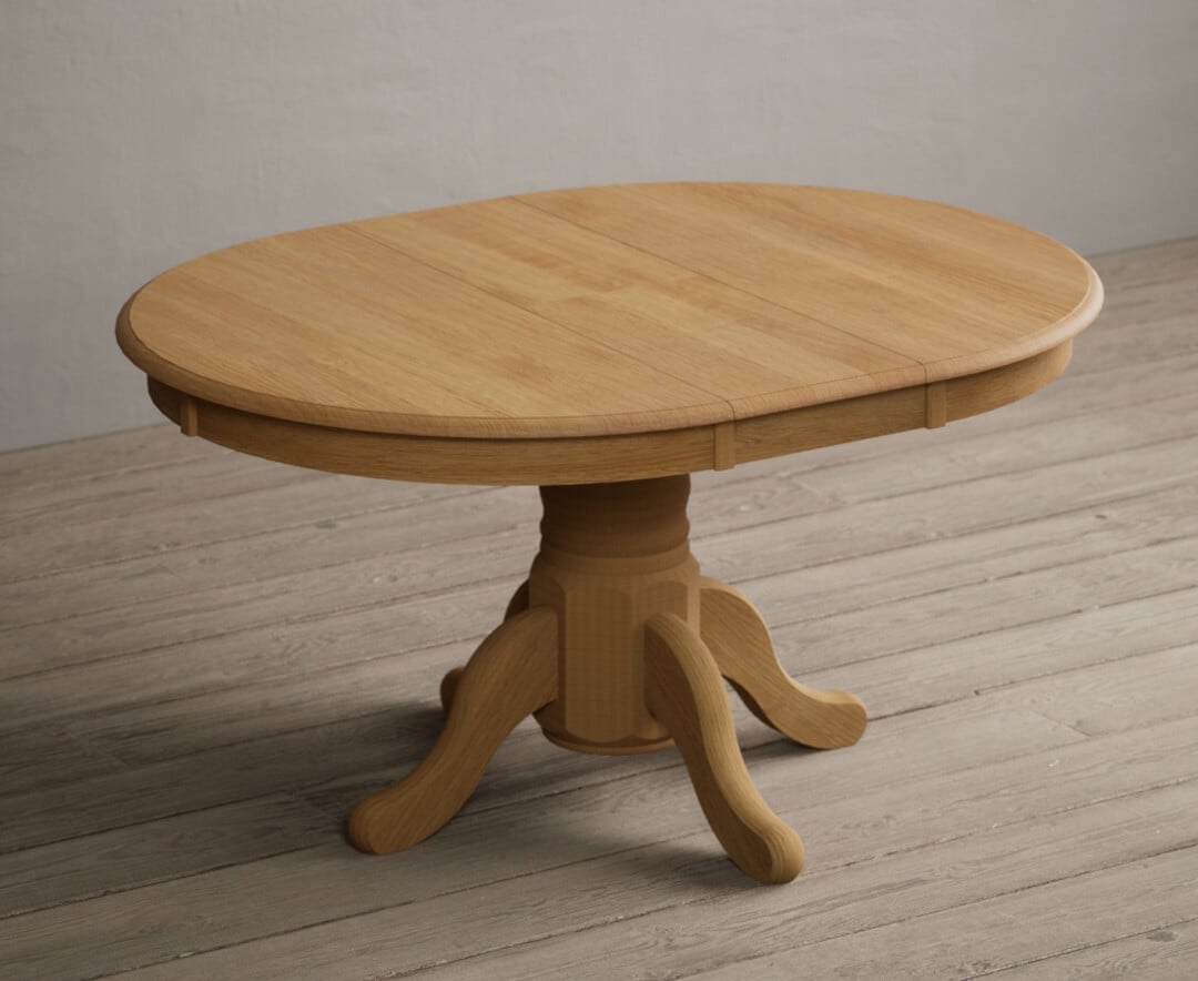 Extending Hertford 100cm - 130cm Solid Oak Pedestal Dining Table