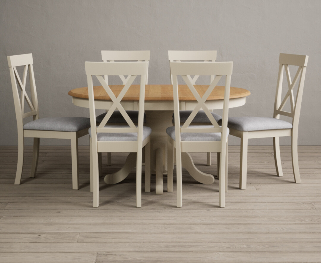 Colby 200cm Oval White Marble Dining Table with 6 Grey Lorenzo Chairs